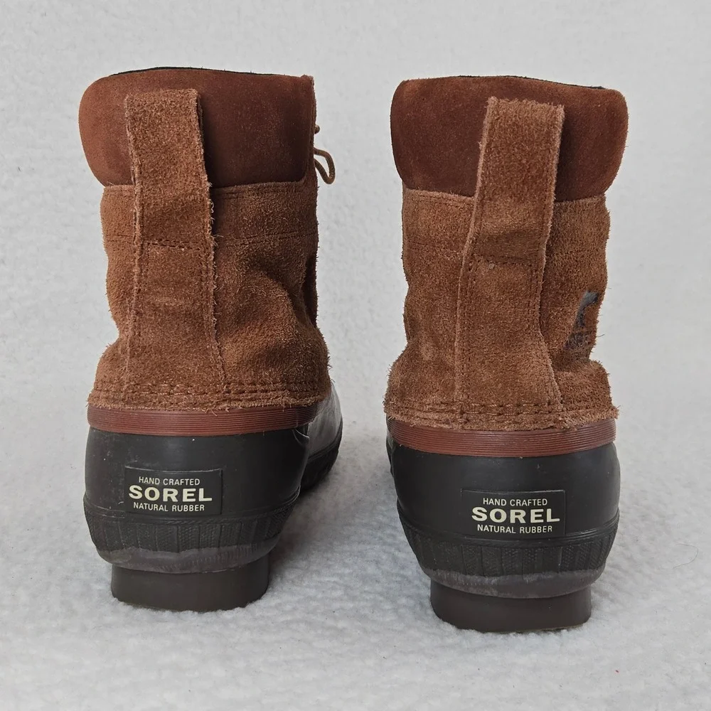 Sorel Mens Cheyanne II Waterproof Duck Boots 10.5 Brown Suede NM3447-242 Outdoor